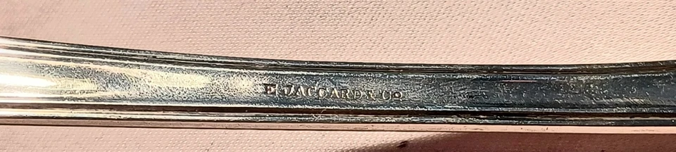 Монета серебряный оливковый узор от Jaccard & Co. Сент-Луис большой суп ковш-13" - Изображение 3 из 3