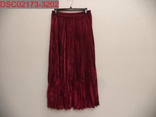 CHARTOU Women Purple PremiumMetallic Shimmer AccordionPleated Skirt L X00200Q8MX
