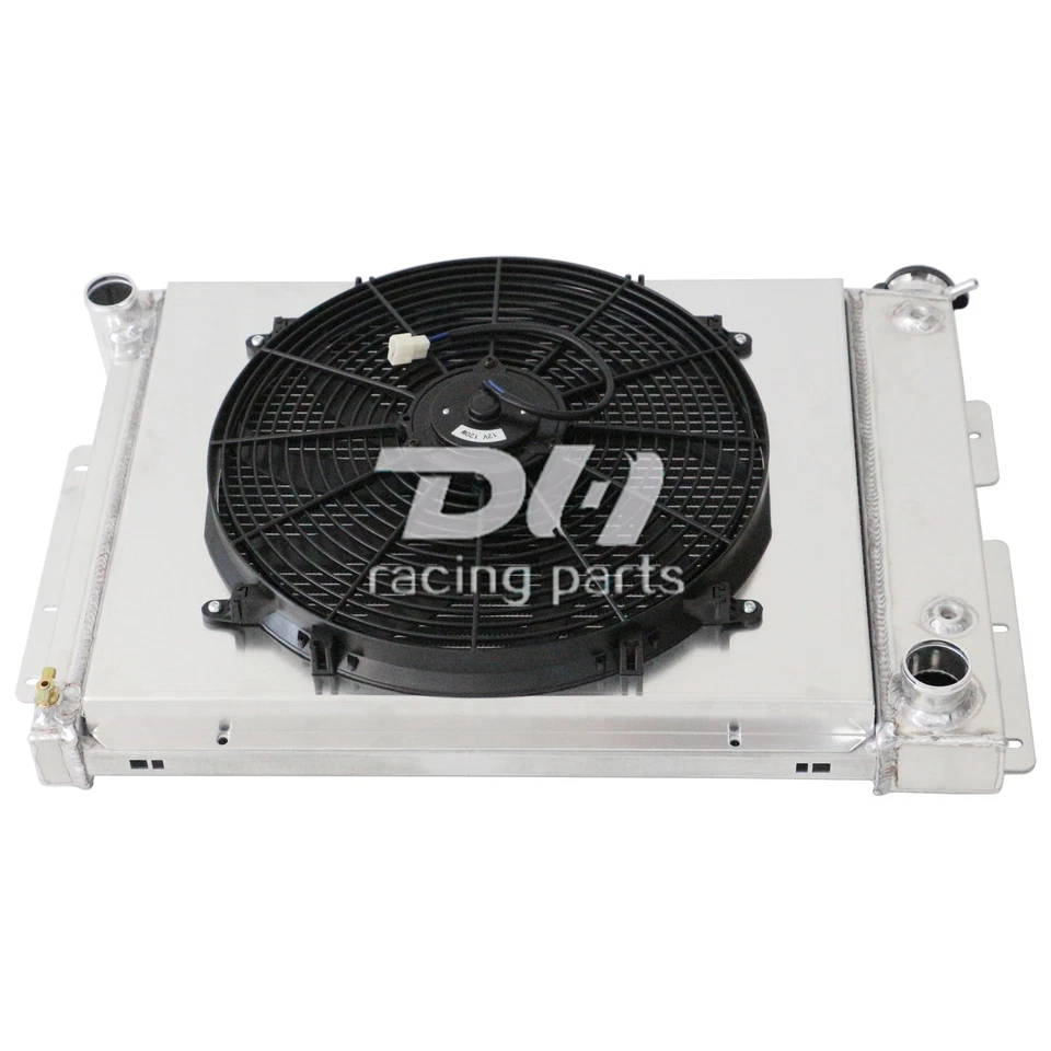 Radiador de aluminio 3 filas + ventilador de cubierta para Chevy Pontiac/Firebird Camaro 1967-1969 Foto 3 de 4