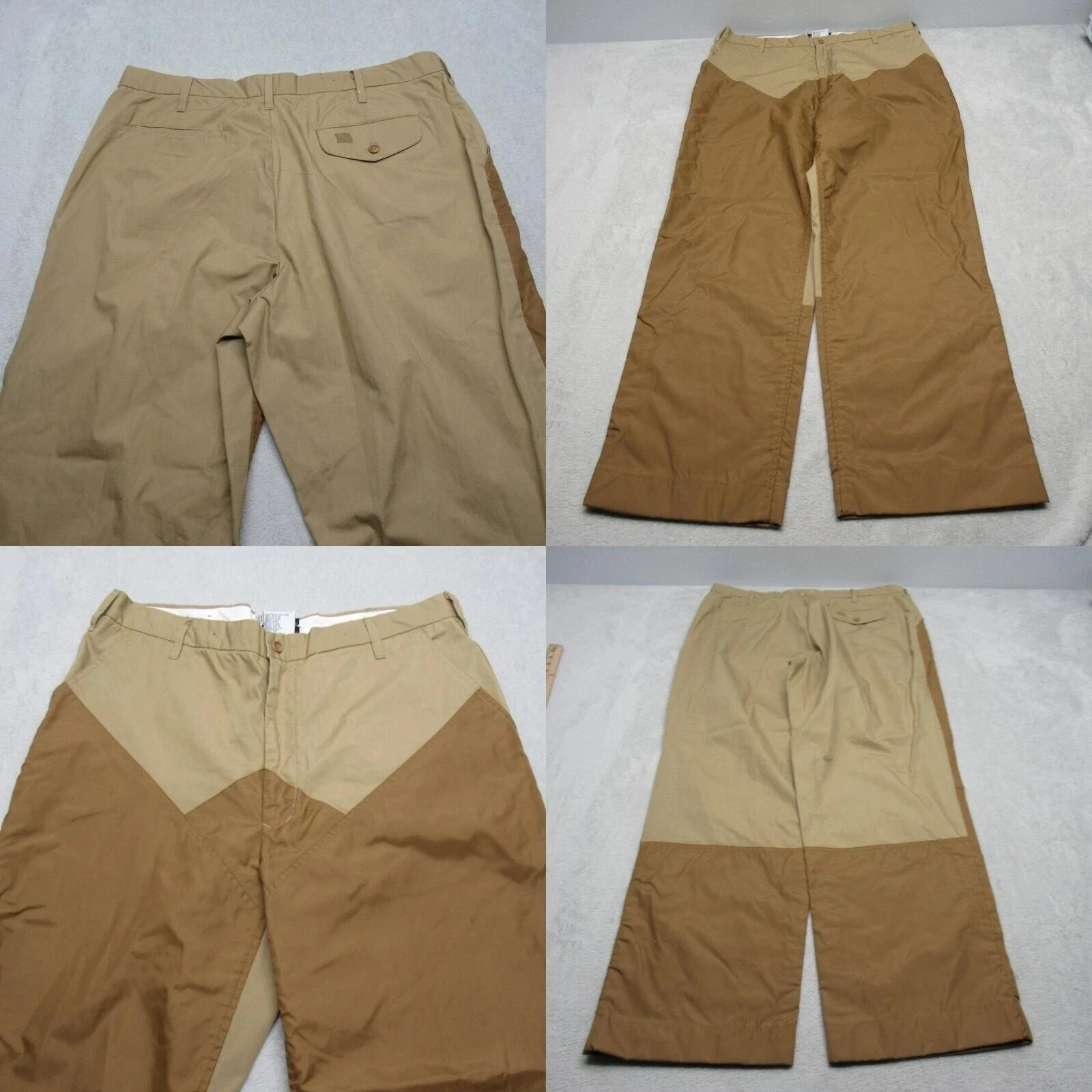 Gamehide Pants Mens 38x31 Brown Canvas Waterproof Boot Cut Brush Guard Hunting