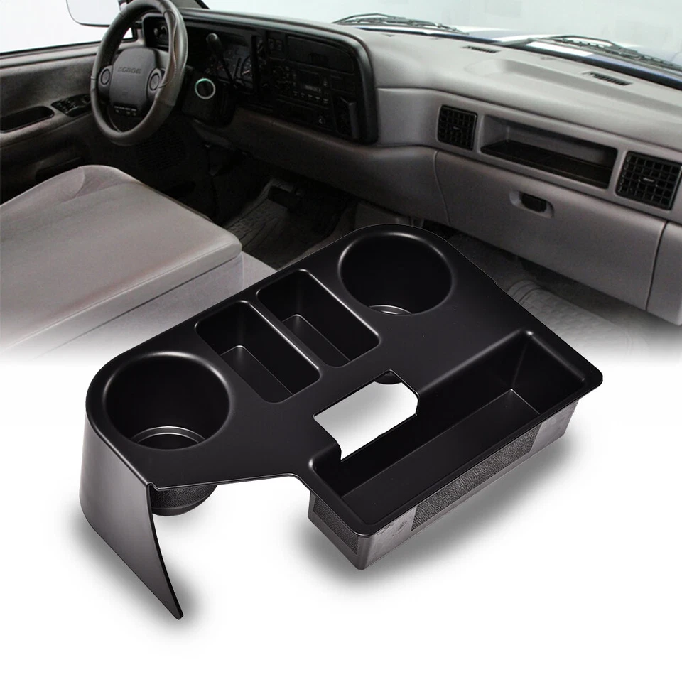 Fit For 94-97 Dodge Ram 1500/2500/3500 Front Center Console Cup Holder Black Foto 4 de 4