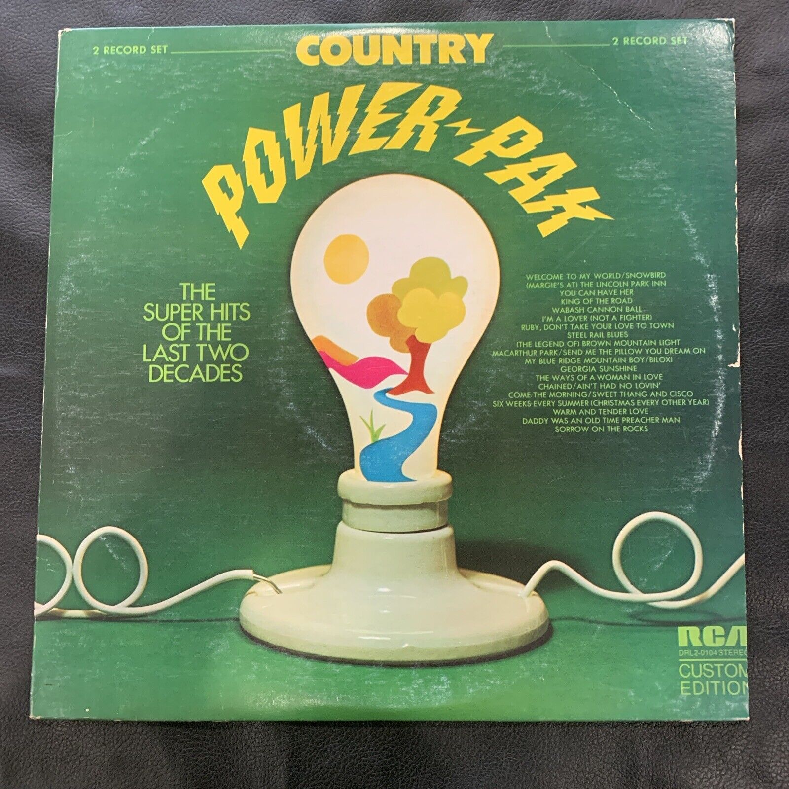 Country Power Pak Super Hits Record 2 LP SET jimmy dean Dolly parton chet atkins