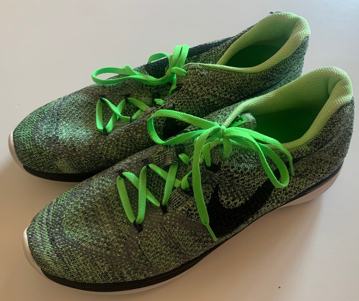 Nike Flyknit Lunar3 Green Black Style 698181 Men's Running Shoes
