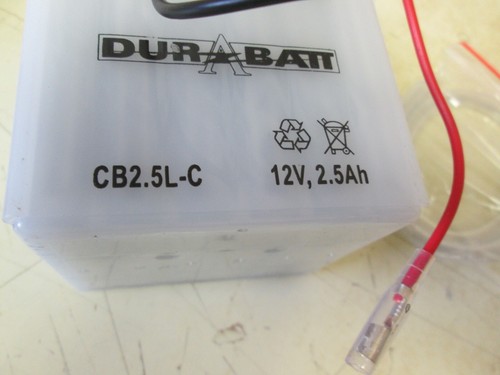 DURABATT BATTERY 12V SMALL MOTORCYCLE ATV JETSKI SNOWMOBILE TRACTOR CB2.5L-C - Picture 4 of 5