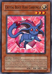 Crystal Beast Ruby Carbuncle - FOTB-EN001 - Common - 1st Edition x3 - Near Mint