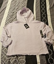NWT Girls Art Class Violet Purple Cropped Hoodie Hooded Sweatshirt Size XL 14/16