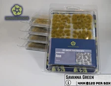 Static Grass Tufts – Savanna Green 4mm | Self-Adhesive Wargaming Terrain Basing
