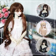 Long Curly hair bangs braid High Temperature Fiber BJD Doll Wig for 1/3 1/4 1/6 