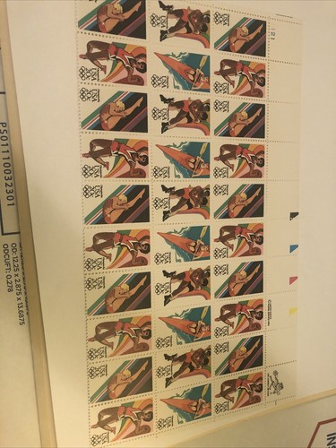 1983 Block of 25 84’ Winter Olympics & Block of 30 Summer 20 cent Stamps, MNH! - Picture 2 of 8