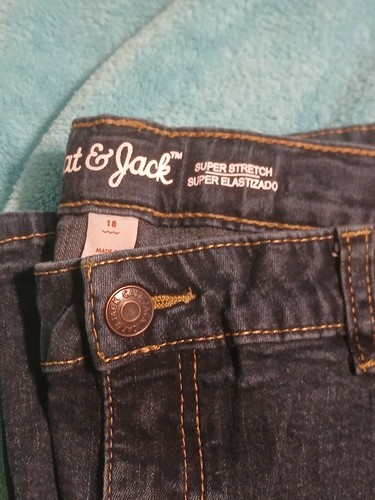 LOT of 4 Pairs~CAT & JACK~Girls Jeans Size 18~Super Stretch~Very Good~Adjustable - Picture 4 of 8