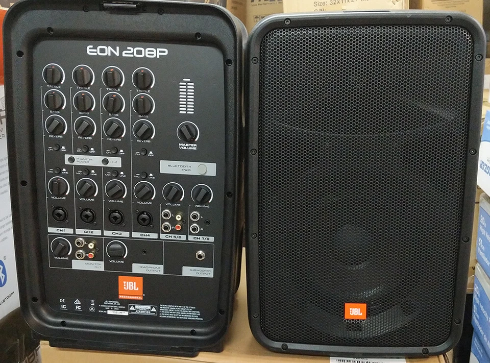 JBL EON208P 300 Watt Portable P/A System w/ 8-Channel Mixer OPEN BOX - Image 3 of 4