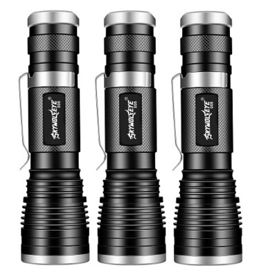 1-5 Pack Super Bright LED Flashlight Small Zoomable Aluminum Working Torch Lot