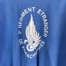 Pull Homme Bleu 2ème REP Légion Étrangère, Taille M, Coton - Occasion Bon état (signes D'usure)