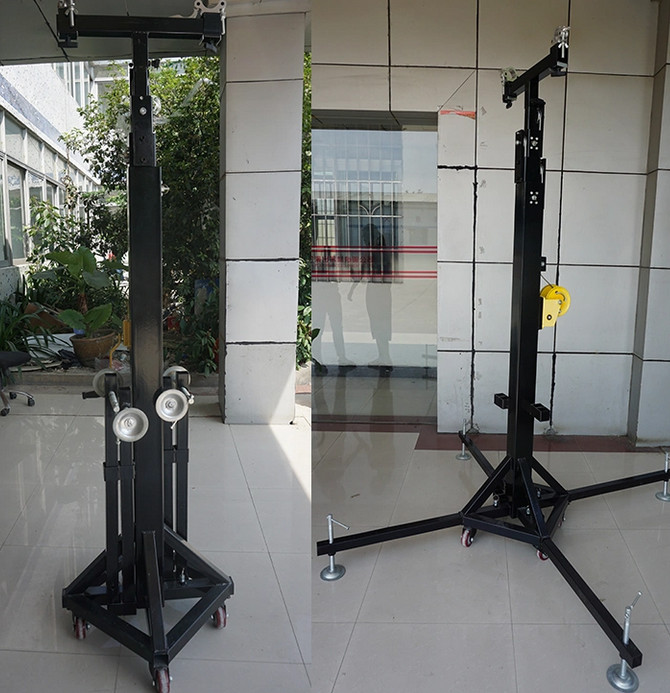 Heavy Duty Tower Lifter Crank Lighting DJ Concert Stand w/ Outriggers Dance-19Ft