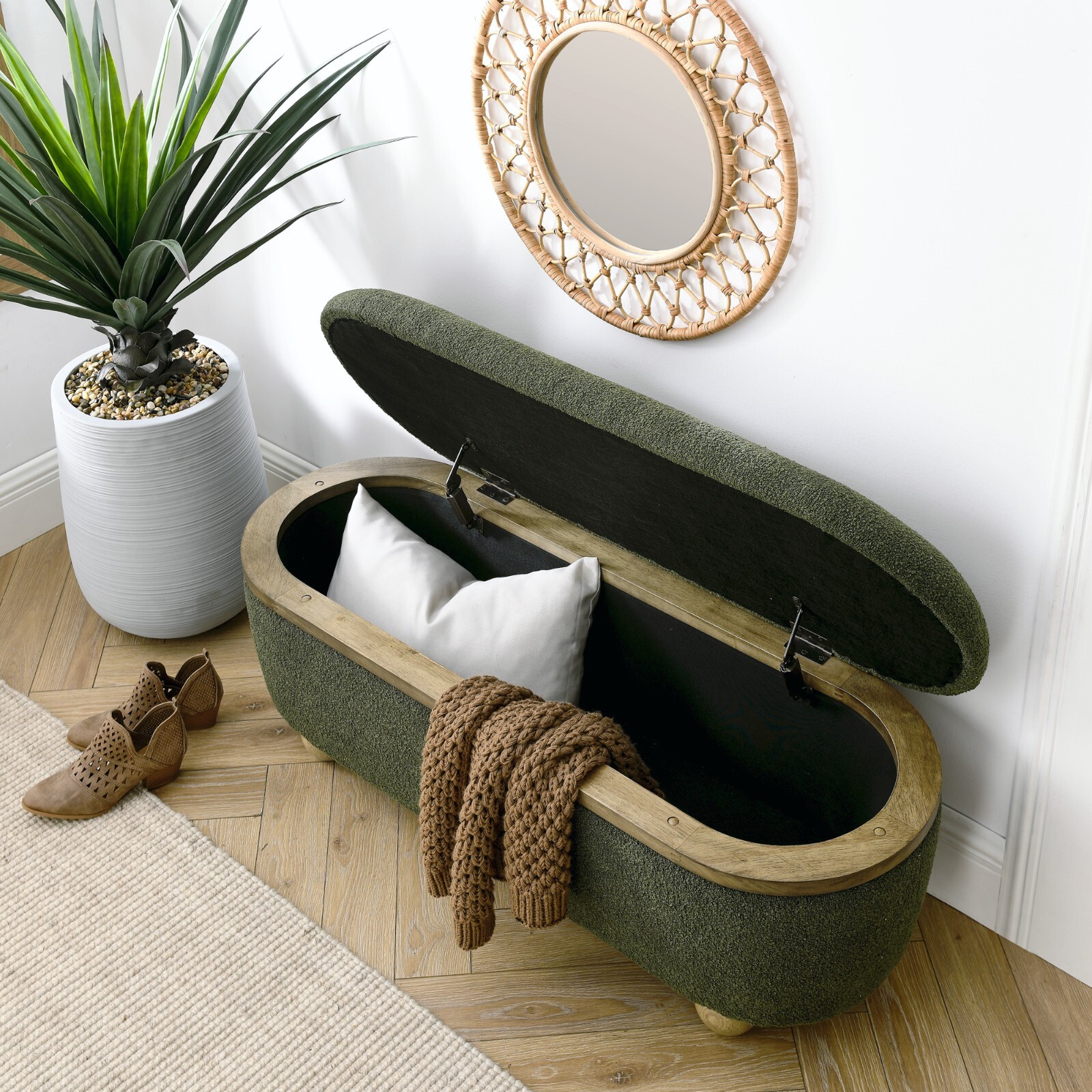 Storage Ottoman Bench, Upholstered of Bed Ottoman Bench Storage and Seating