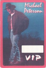 Vintage 1997 Michael Peterson Concert VIP Backstage Pass Country Music