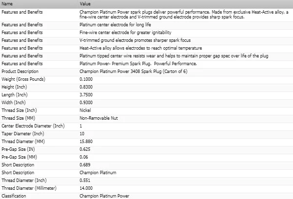 Juego de 8 bujías Champion Platinum para Ford E-150 Econoline Club Wagon 1997-200 Foto 3 de 4