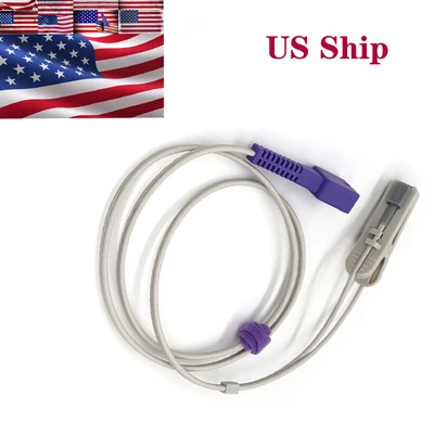 【USPS】Adult Ear Clip 9Pin SpO2 Sensor Probe Fit for Nellcor Oximeter Pulse Probe