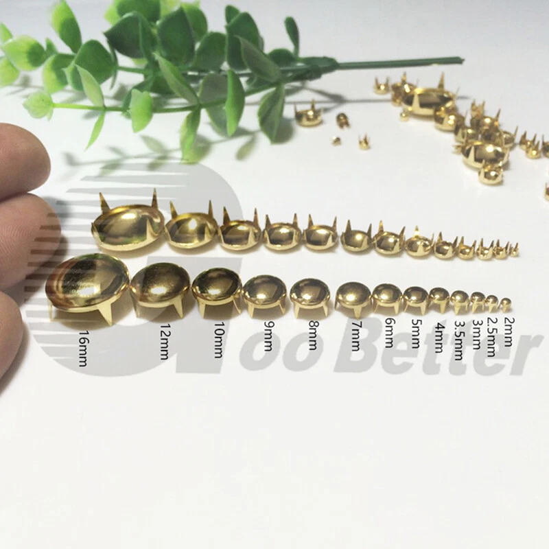 Round Spike Claw Rivets Studs for Leatherwork Shoes Bag Jacket Purses Decoration - Image 4 of 4