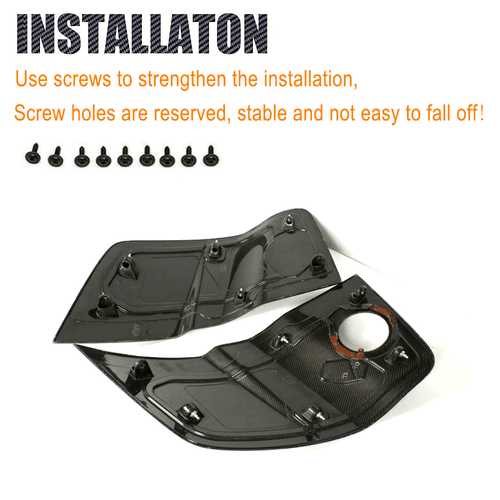 Cubiertas más amplias Carbon Side Blades laterales tuning para Audi R8 V8 V10 - Imagen 9 de 11