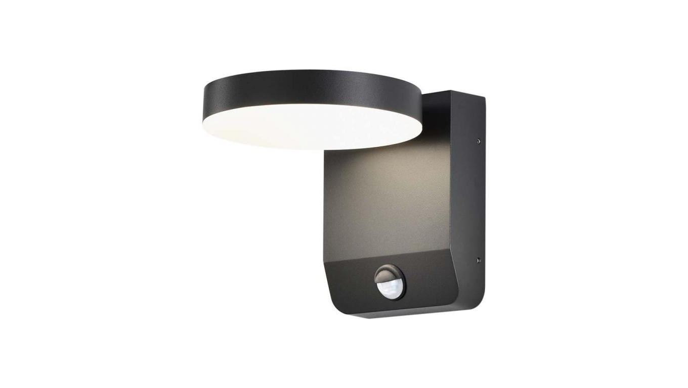 Светодиодная лампа Oprawa elewacyjna LED 17W 2520lm 4000K czujnik regulowana Czarna okrągła 2957