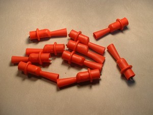 Ten Slip on Alligator Clips for Hard Point Meter Probes