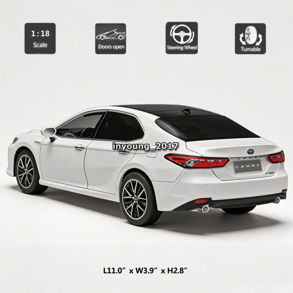 1:18 2023 Camry Model Car Diecast Toy Vehicle Kids Toys for Boys