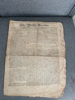 MAY 22, 1818 VOLUME IV No.42 THE WEEKLY RECORDER CHILLICOTHE OHIO NEWSPAPER