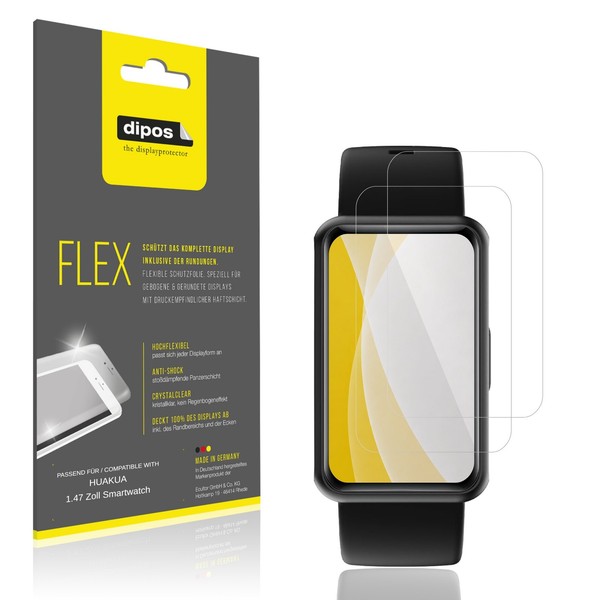 2X 3D Full Cover Schutzfolie FüR Huakua 1.47 Zoll Smartwatch Panzerfolie-image