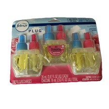 Plug In Air Freshener Odor-Fighting Oil Refill Downy April Fresh 3 Refills New
