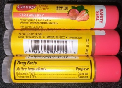 Carmex Daily Care Moisturizing SPF 15 Strawberry (3 quantity)