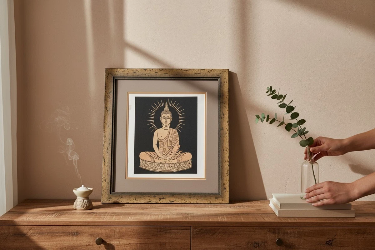 XKUGA Zen Kunstwerk, poster The Buddha in Meditation