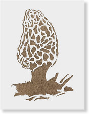 Morel Mushroom Stencil - Plastic Stencils, Stencils for Art, Drawing Stencils, S