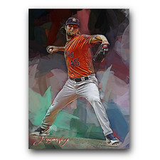 Gerrit Cole #3 Art Card Limited 20/50 Edward Vela Signed (Houston Astros)