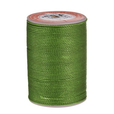 Round Waxed Thread for Leather Sewing, 60 Yards/55m, 0.8mm, Grass Green