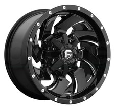 20x10 Fuel D574 Cleaver 6x1356x5.56x139.7 -18 Gloss Black Milled Wheels Rims S