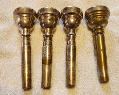Vintage Vincent Bach / Champion Trumpet Mouthpieces Set of 4