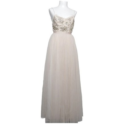 Needle & Thread, Abendkleid, Größe: 34, Beige, Einfarbig, Spitze, Damen #UGr