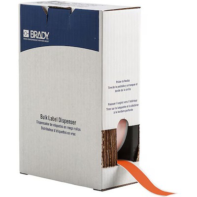 Brady Bm7c-1000-584-Or Continuouslabelstock, Orange, Gloss, 1Inw