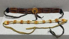 Lot Of 2 Handmade Native Choker Horn / Bone Natural Materials        H01