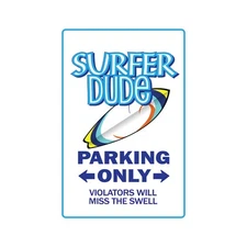 SURFER DUDE Sign Or Decals surfboard surf ocean boy wax beach bum sun fun