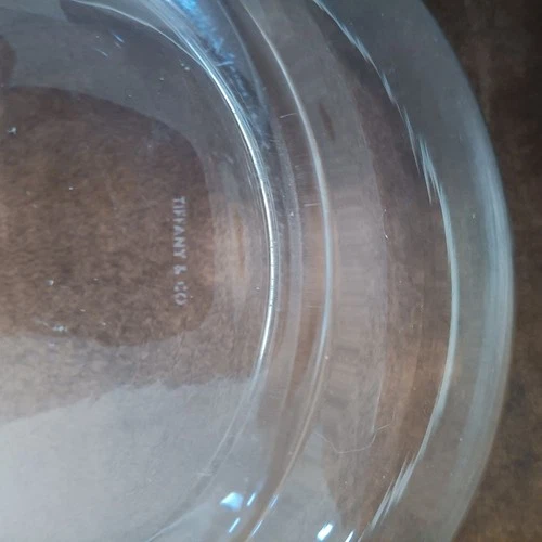 Vintage Tiffany and Co Crystal Colonial  Round Bowl 10 Inch NICE