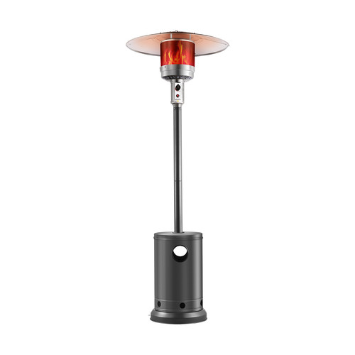 Propane Patio Heater 50000BTU Tall Hammered w/Wheels Outdoor Silver Gray - Picture 1 of 12