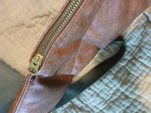 Boyd Soft Brown Leather 44 Rifle Case Zipper,Iowa,Iowa Falls Vintage - Picture 5 of 6