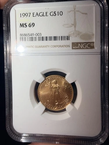 1997 Eagle G$5 1/10th Gold Coin NGC MS69