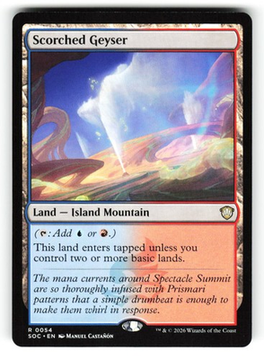 #ad Scorched Geyser #54 NM Non Foil R SOC Magic MTG $4.50