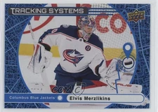 2025-26 Upper Deck Series 1 Tracking Systems Speckle Elvis Merzlikins #TS-28