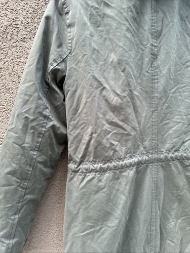 Hollister Sherpa Lined Heavy Coat With Hood Olive Green Warm Small Winter - Picture 7 of 8