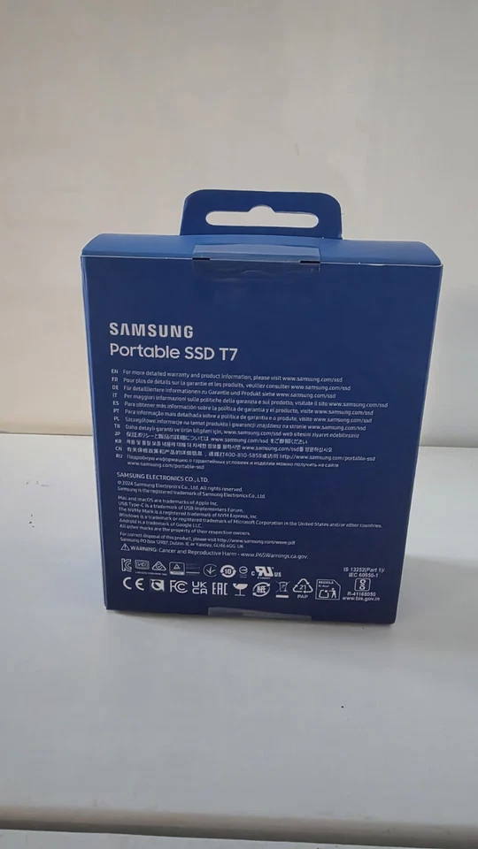 Samsung T7 2TB USB 3.2 SSD Esterno Portatile - Blu Indigo (MU-PC2T0H/WW) Nuovo - Immagine 2 di 4