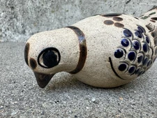 Mexican Folk Art Potter Tonala Bird Dove Pigeon Signed 